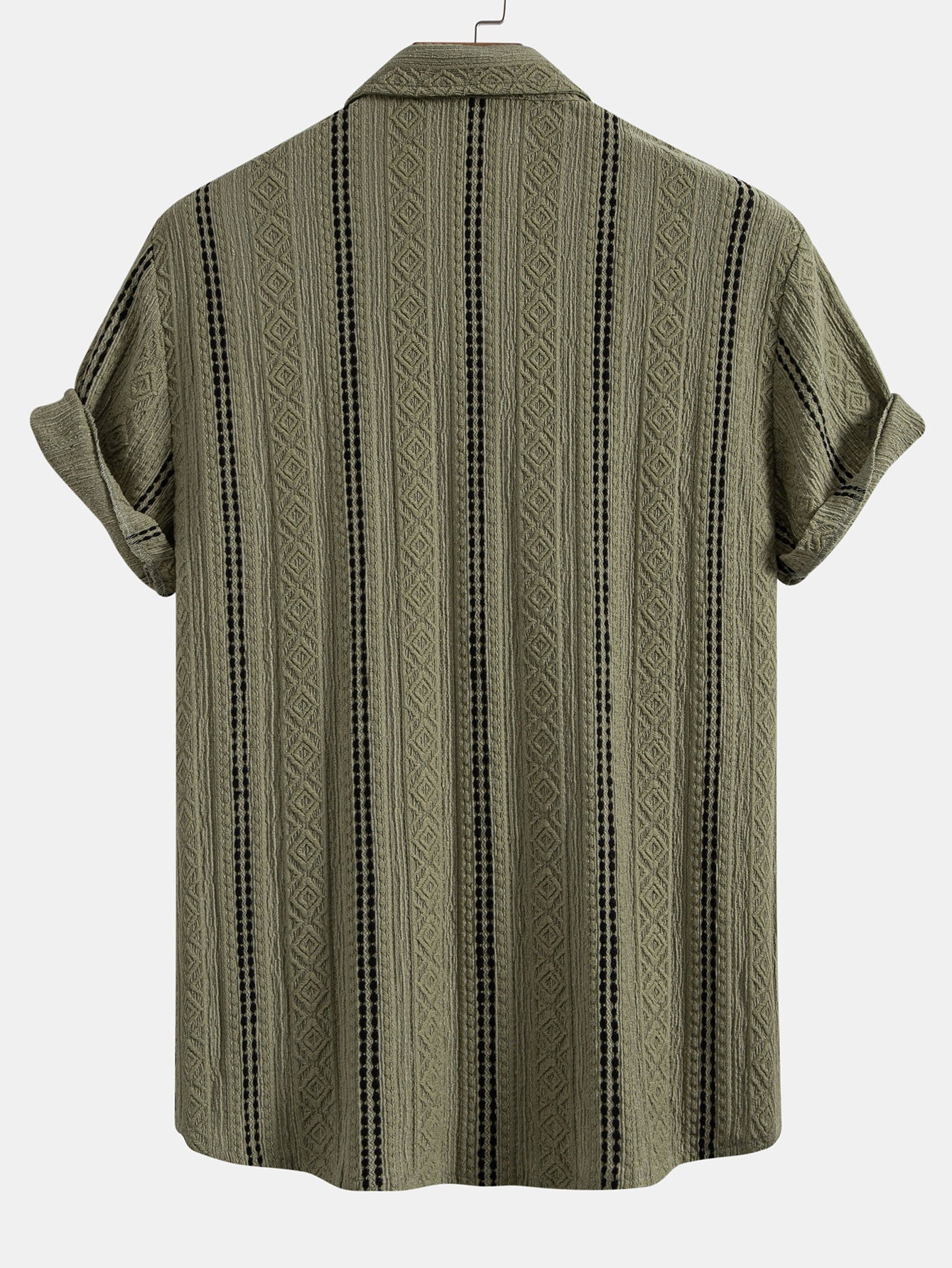 Geometrisen jacquard-nappipaidan ja kreppipintaisten shortsien täydentävä tuotekuva 2