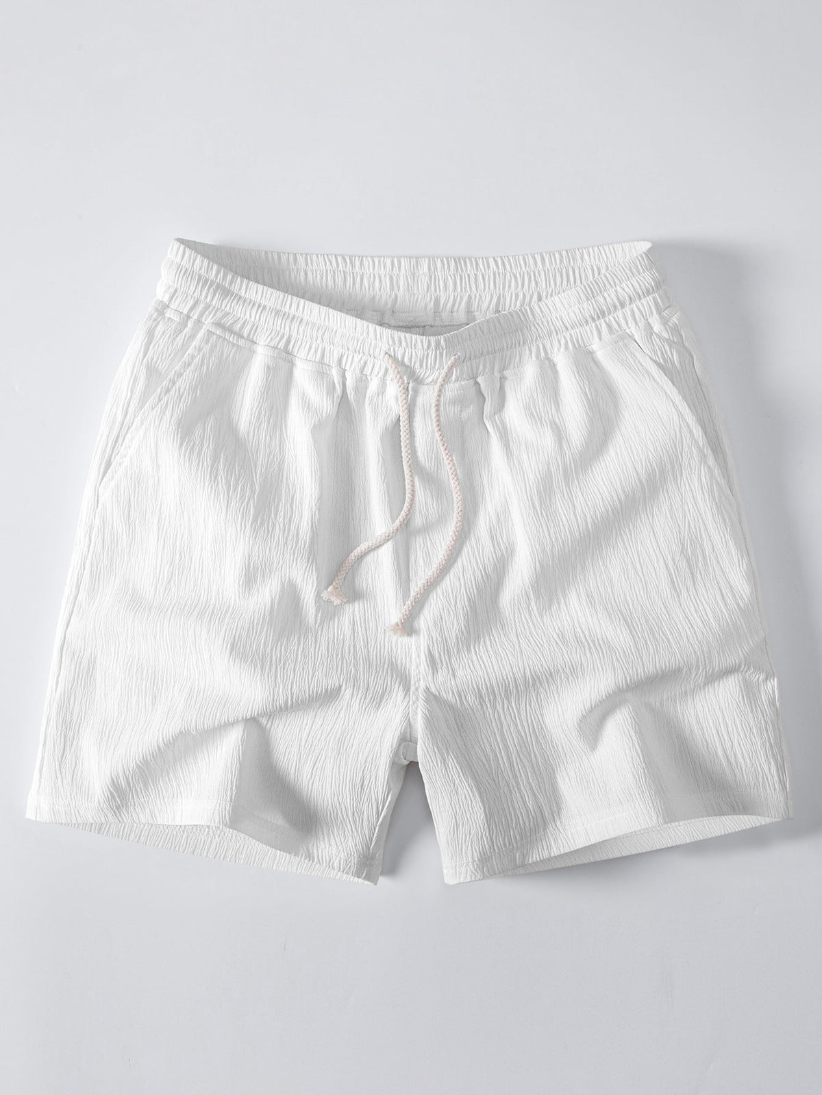 Geometrisen jacquard-nappipaidan ja kreppipintaisten shortsien täydentävä tuotekuva 7