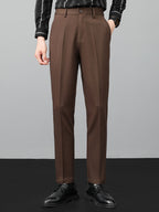 Beiget kapenevat slim fit -housut takaa