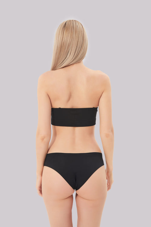 Bandeau grudnjak bez naramenica – s prozirnim naramenicama