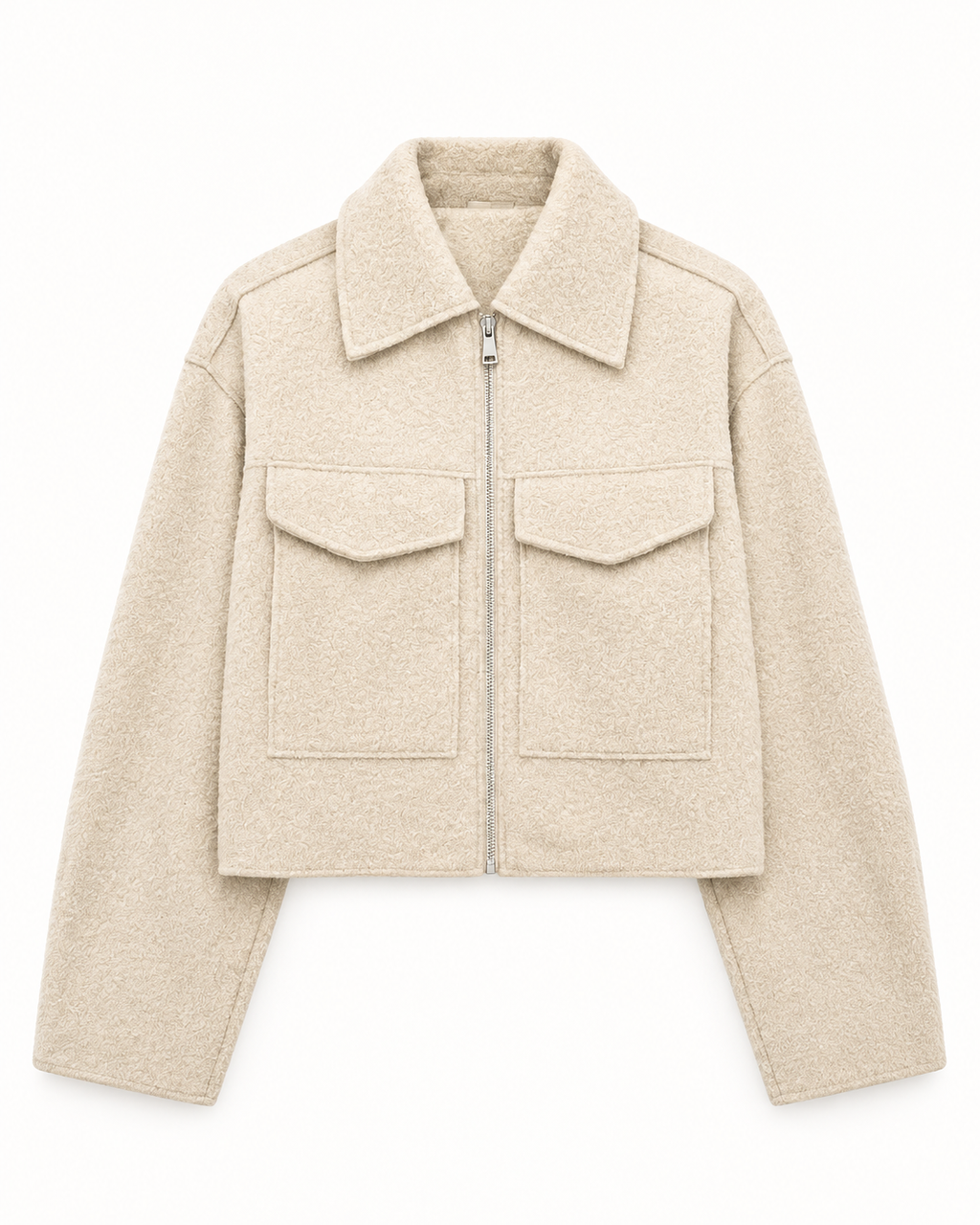 Beige Marta-vintagetakki teknisessä tuotekuvassa lämpimän valkoisella studiotaustalla