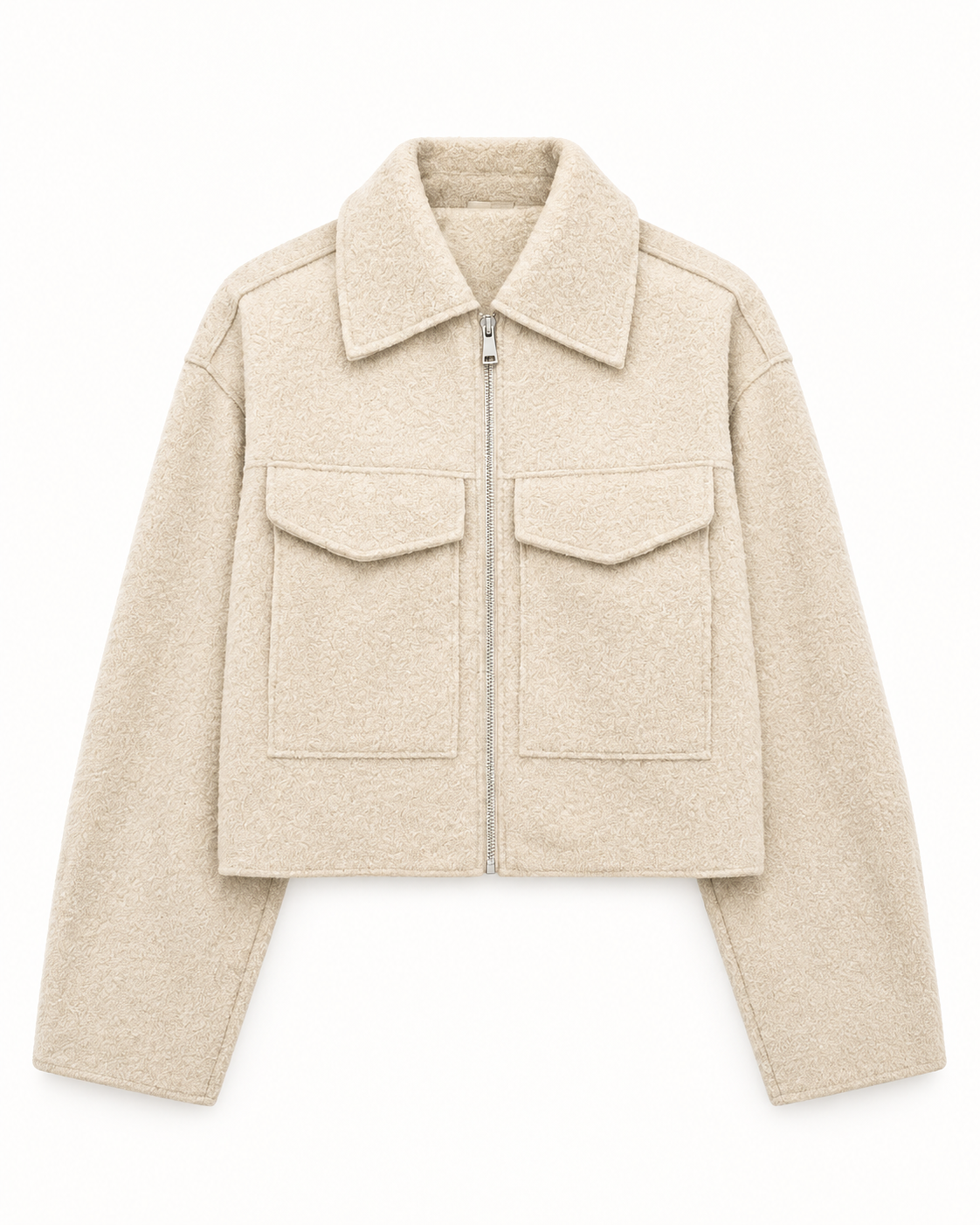 Beige Marta-vintagetakki teknisessä tuotekuvassa lämpimän valkoisella studiotaustalla