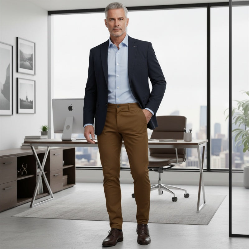 Rennot, joustavat miesten slim fit -housut